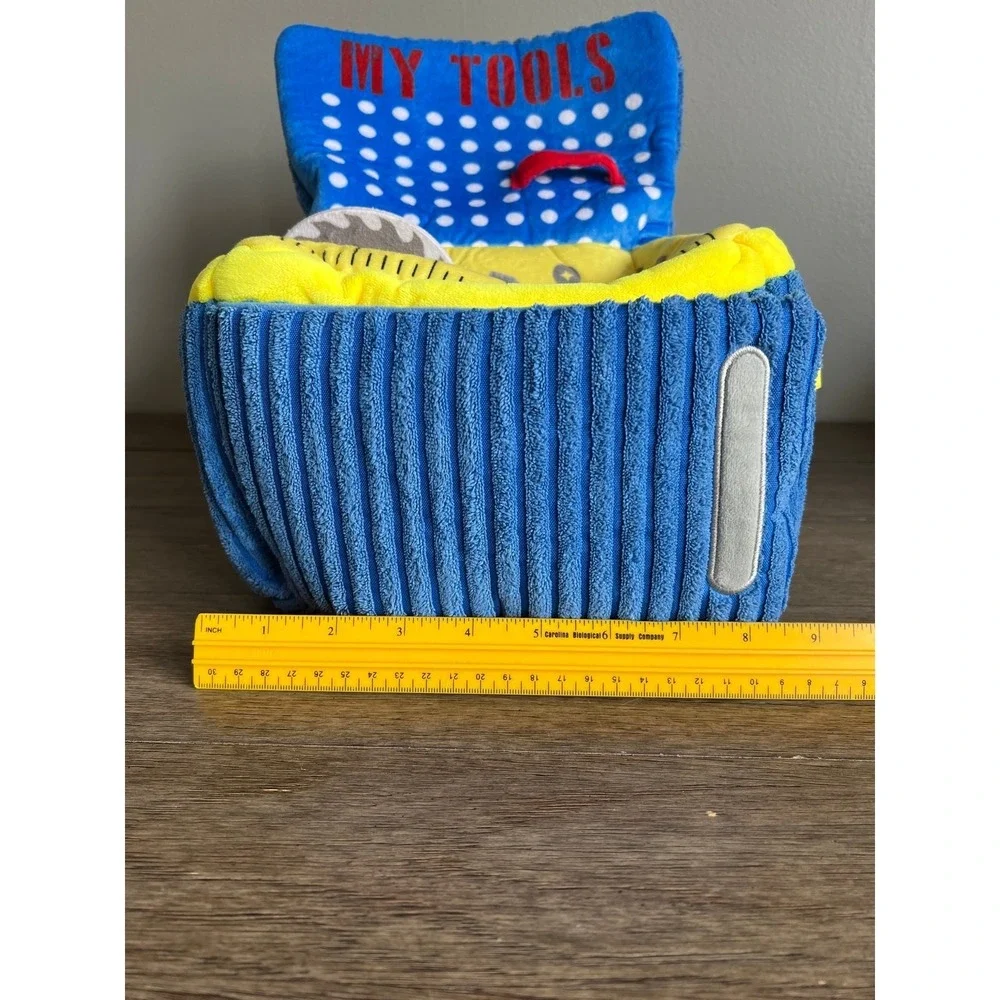 Mud Pie My Tools Plush Set Soft Corduroy Toolbox Hammer Saw Screwdriver Baby Toy